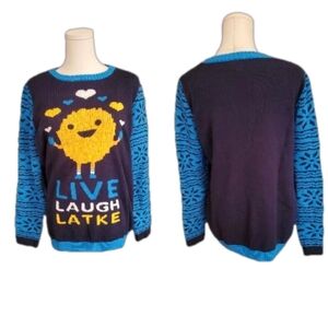 Live Laugh Latke Ugly Sweater Youth XL /small womens